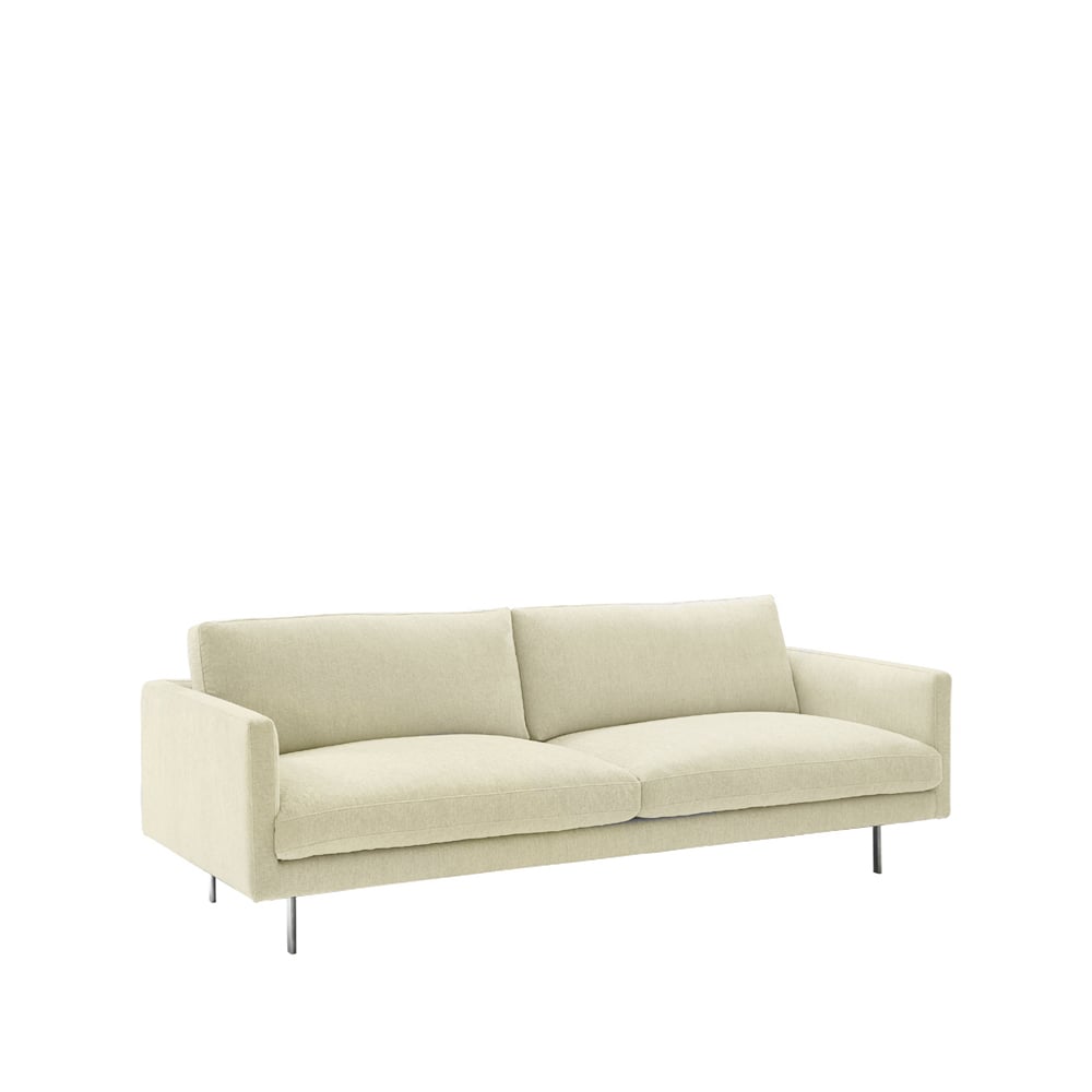 Adea Basel soffa 200 cm tyg malawi 21 off white/beige, aluminium ben, 200 cm