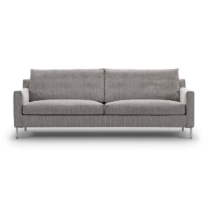 Eilersen Streamline 3-sits soffa 220 cm bakar 01 brunbeige-rostfritt stål