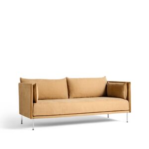 HAY Silhouette 2-sits soffa Linara 142 cognac-kromben