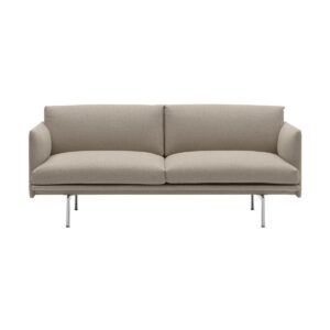 Muuto Outline soffa 2-sits Ecriture 240-Polished Aluminum