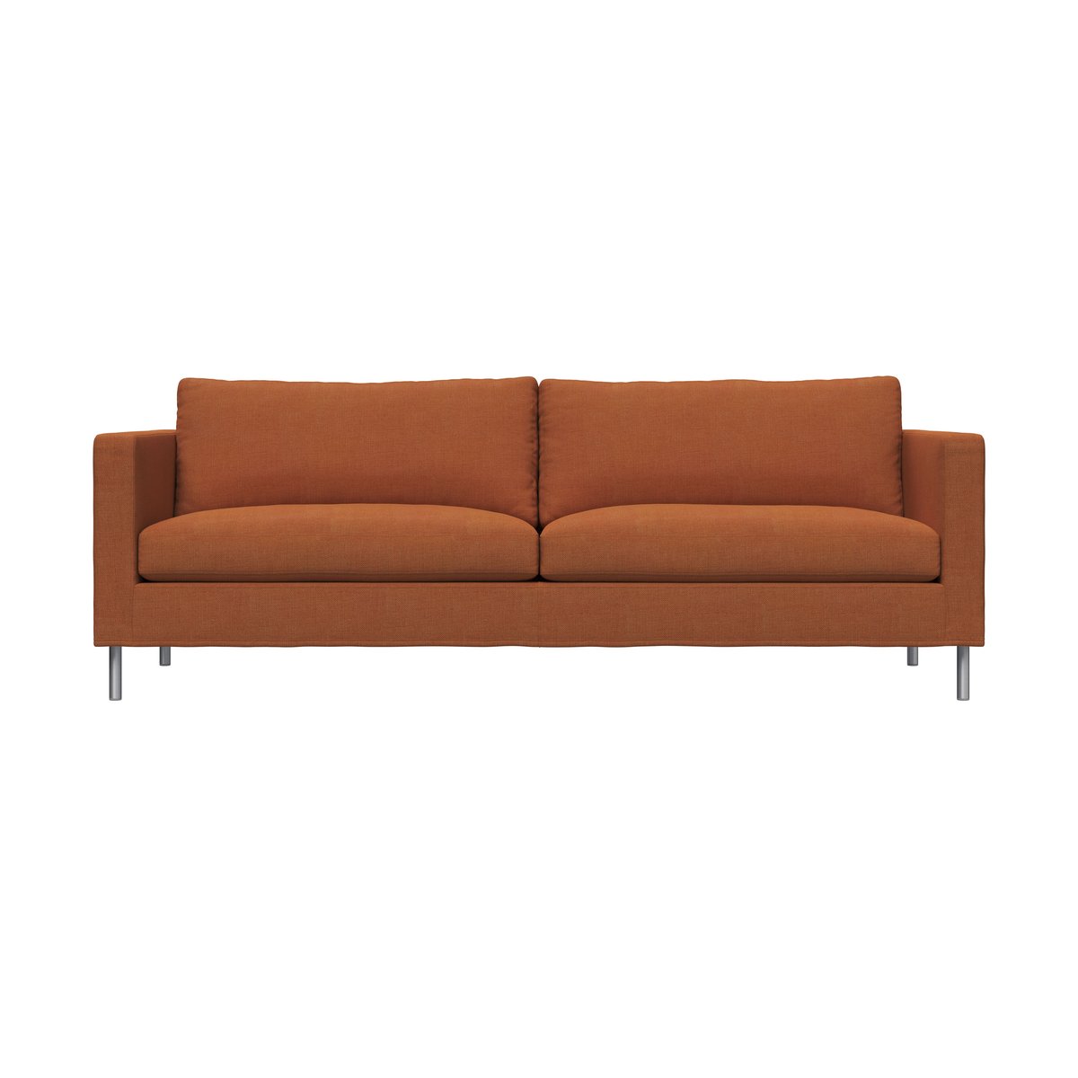 Fogia Alex 2,5-sits soffa Tyg Hiro Rustred-aluminiumben