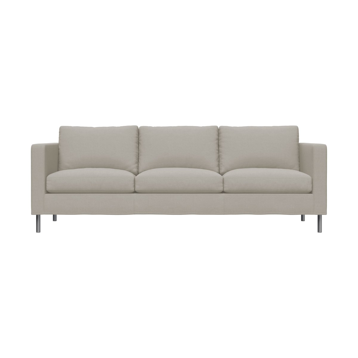 Fogia Alex 3-sits soffa Tyg Hiro Sand-aluminiumben