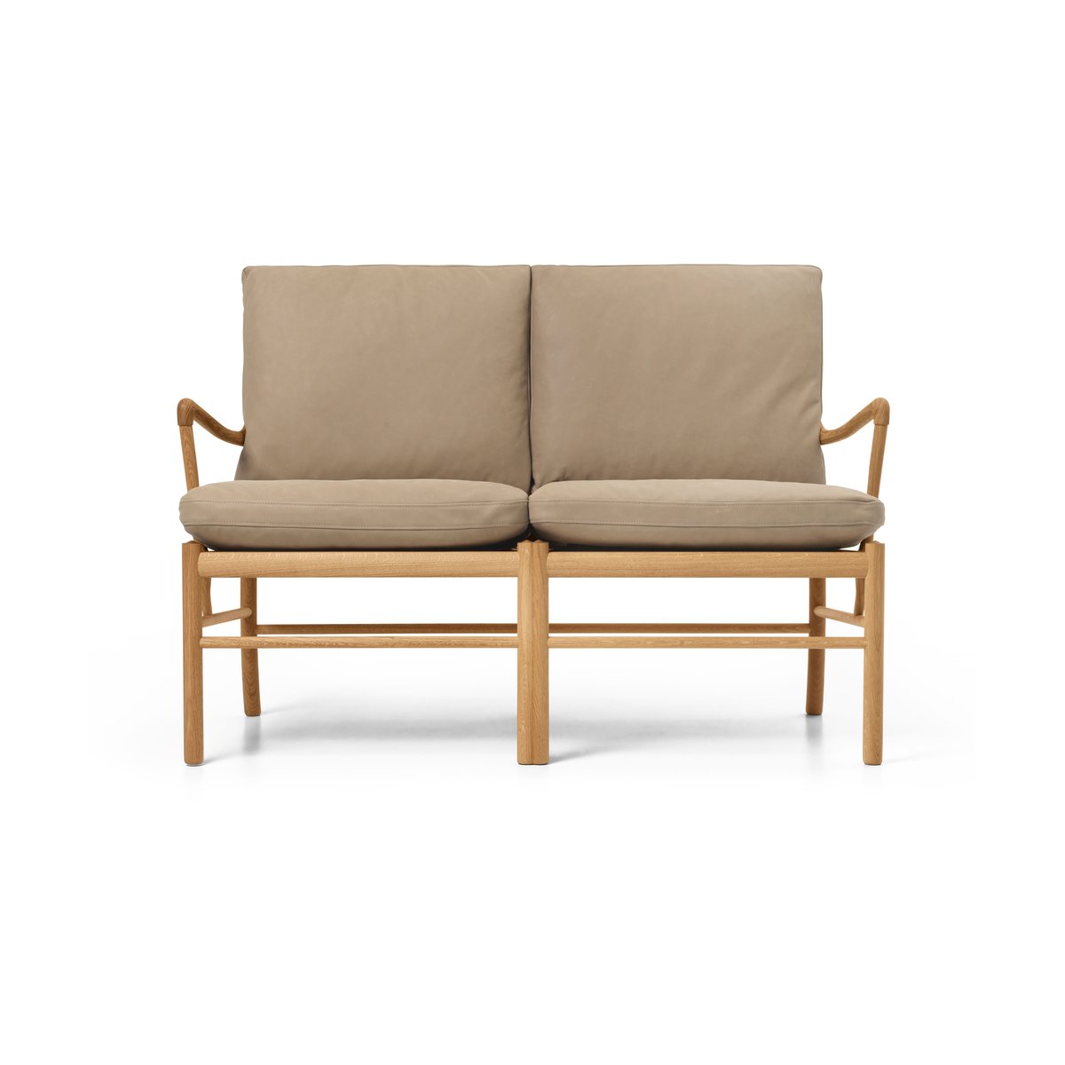 Carl Hansen & Søn OW149-2 Colonial soffa 2-sits Terra 20366-oljad ek