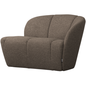 WOOOD Mojo 2-sits bänkelement, höger - brun melange bouclé