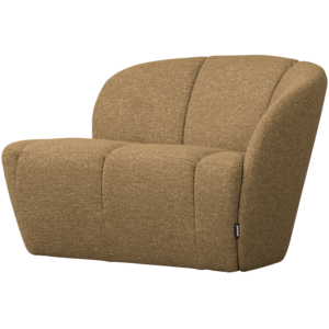 WOOOD Mojo 2-sits bänkelement, höger - gul/brun melange bouclé