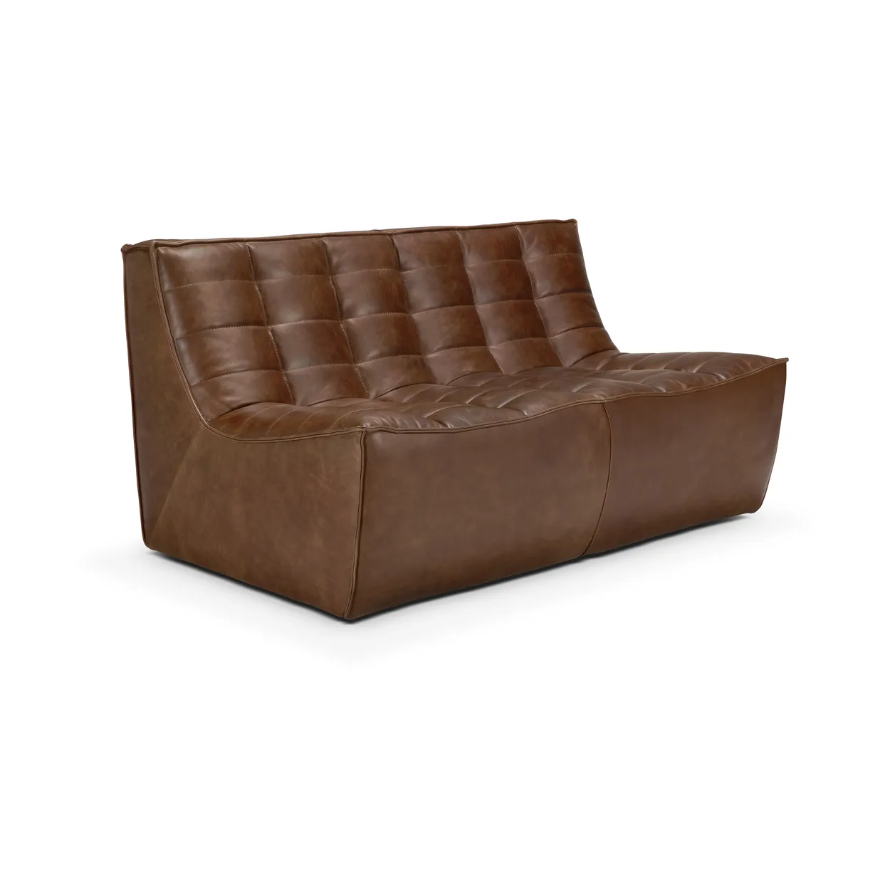 Ethnicraft N701 soffa 2-sits Läder Chestnut