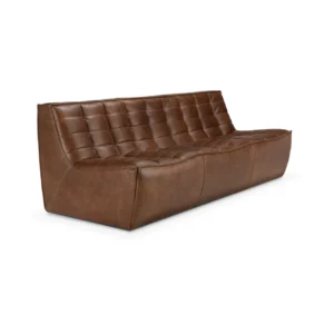 Ethnicraft N701 soffa 3-sits Läder Chestnut