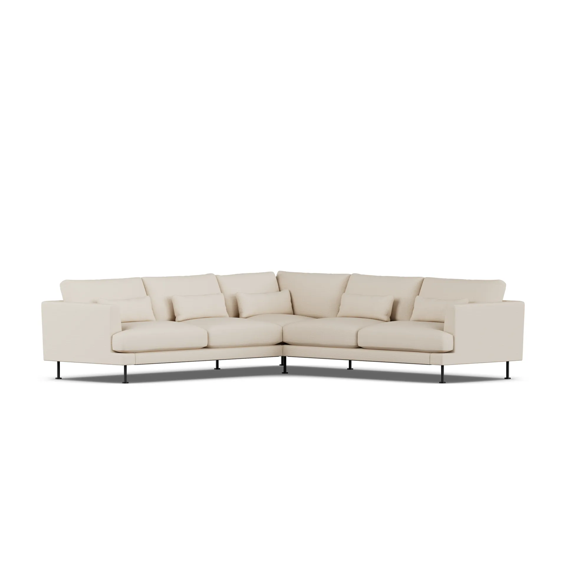 1898 Bredhult soffa Same Beige 6670-svart stål, hörnsoffa F