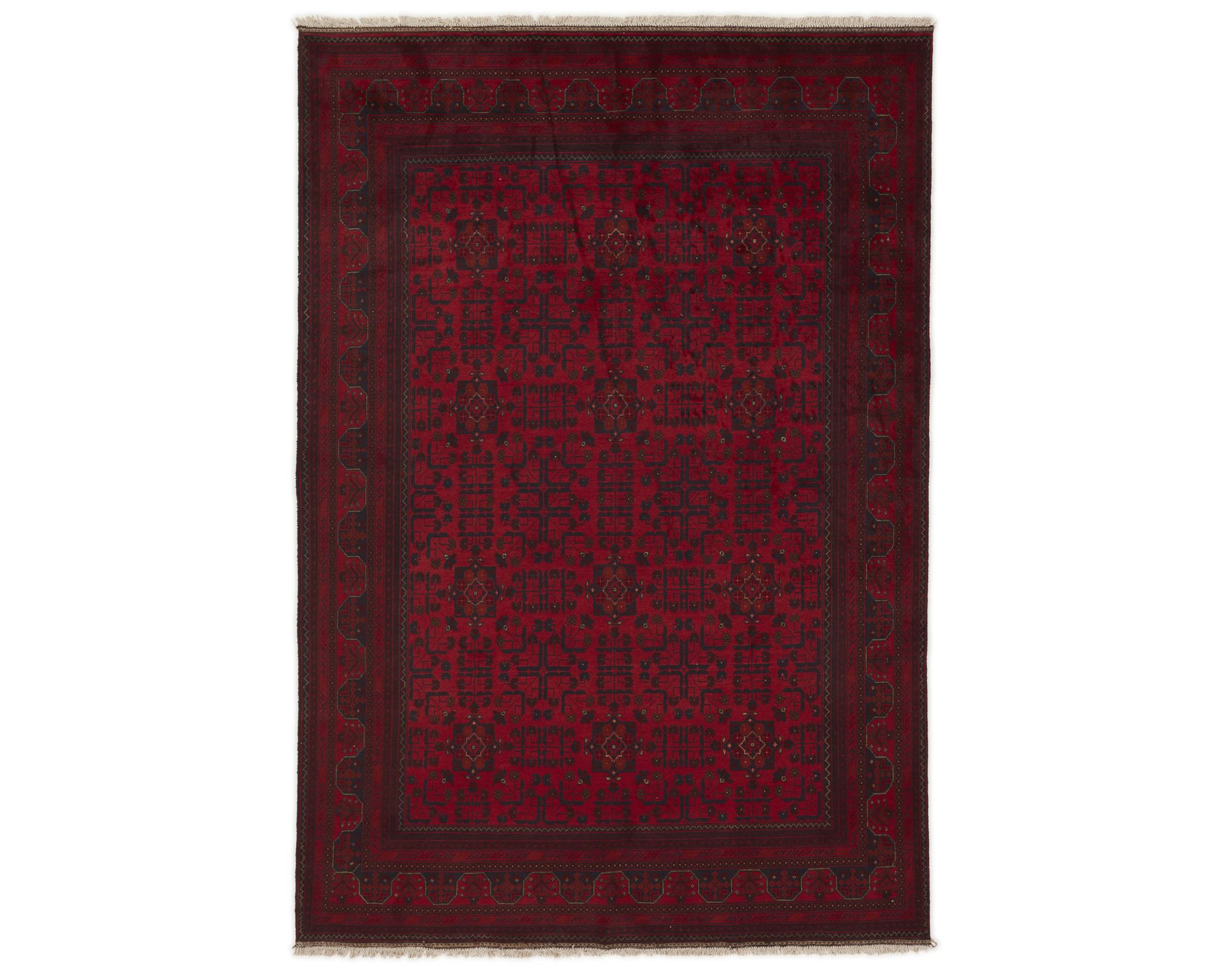 Old Afghan orientalisk matta 202 x 291 cm