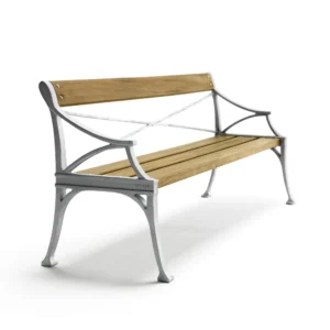 Byarums bruk Lessebo soffa Ek olja, rå aluminiumstativ