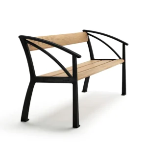 Byarums bruk Vasa soffa Ek olja, svart stativ