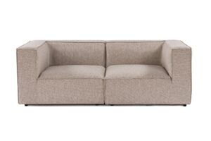 NORDVÄRK Sora 2 pers. soffa - sand/beige tyg och plast