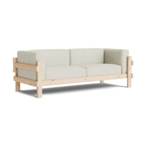 Normann Copenhagen Kube soffa Lackerad furu-tyg Remix 223 Beige, 220 cm