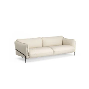 Swedese Continental soffa Sealife Light beige/white-svartlackerat stål