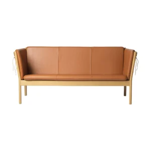 FDB Møbler L45 MK154 soffa Lackerad ek-läder cognac