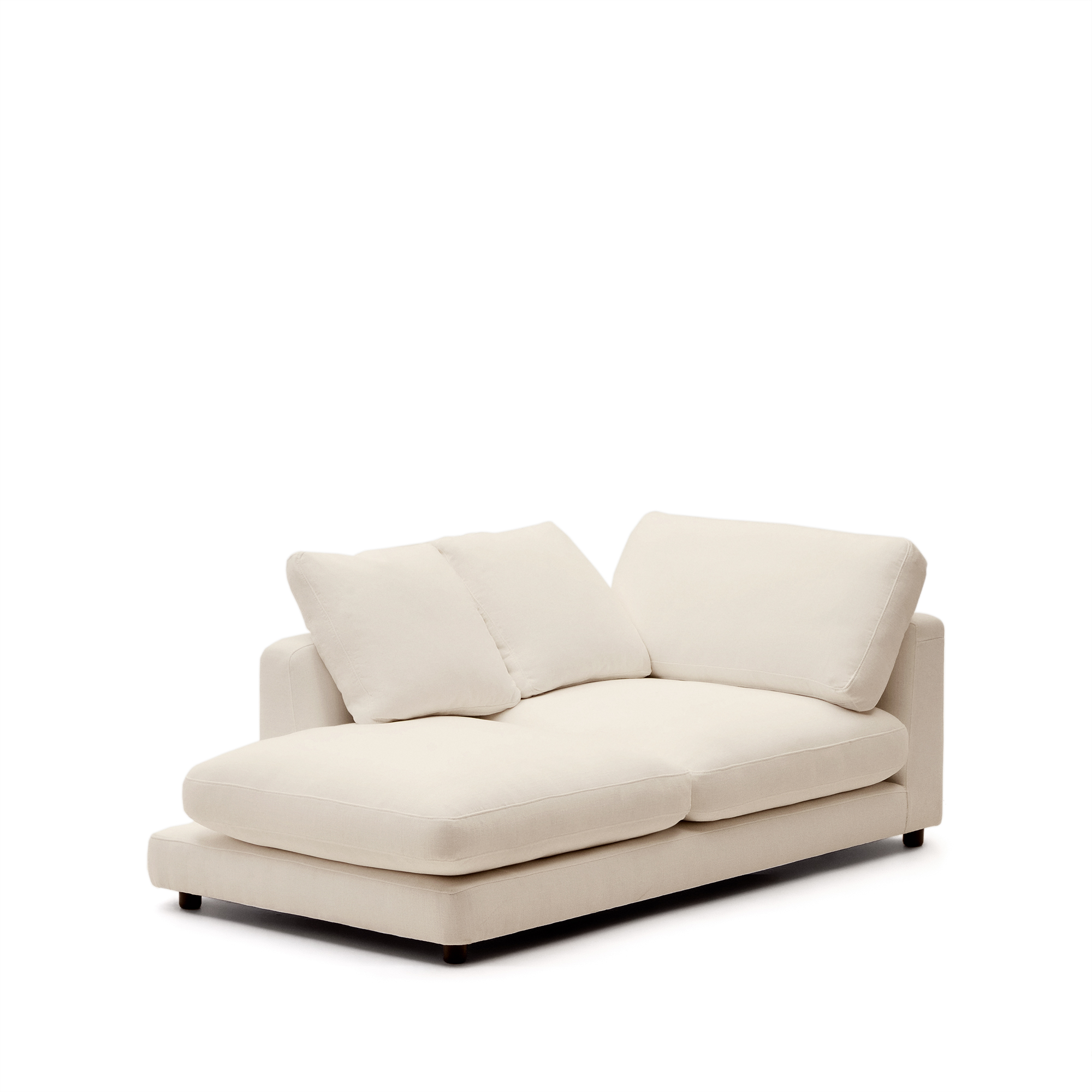 KAVE HOME Gala vänster schäslong - beige tyg (193x105)