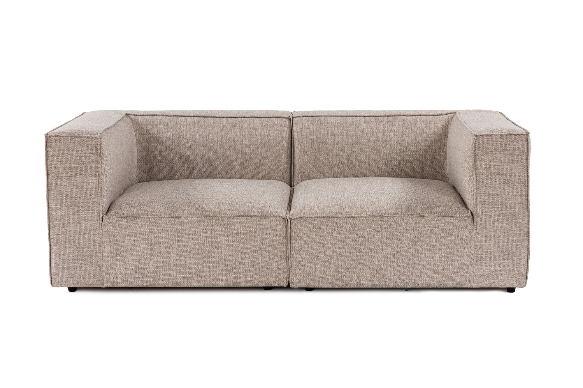NORDVÄRK Sora 2-personers soffa - sand/beige tyg och plast