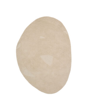 KAVE HOME Domm matta, ekologisk - beige ull (230x160)