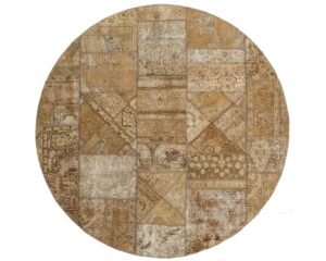 Vintage Patchwork orientalisk matta ø 250 cm
