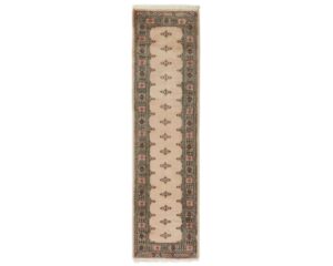 Pakistan handknotted orientalisk matta 81 x 305 cm beige