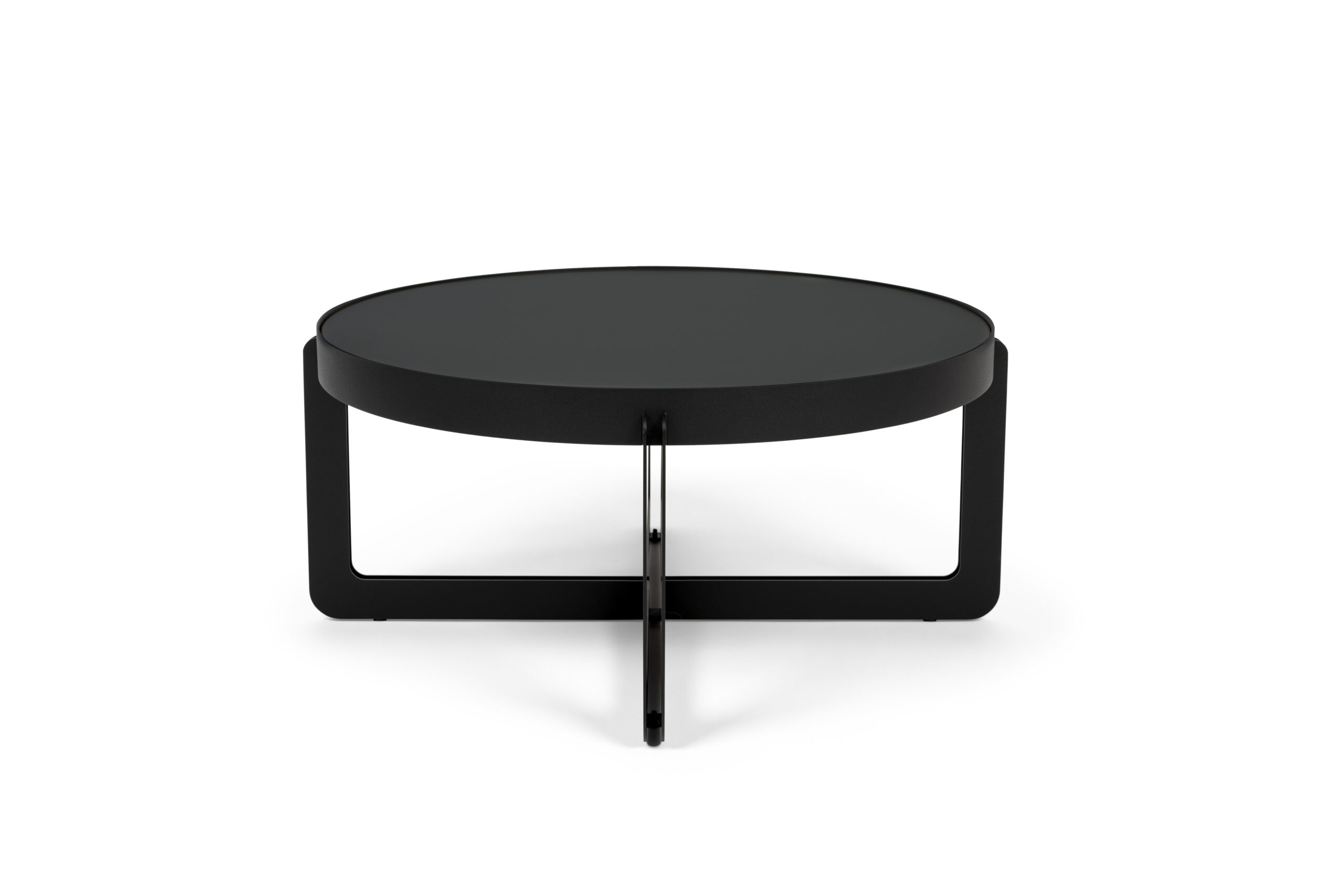 ZUIVER Centre soffbord, runt - svart MDF och stål (Ø68)