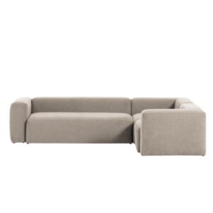 KAVE HOME Blok Hörnsoffa - Beige Polyester