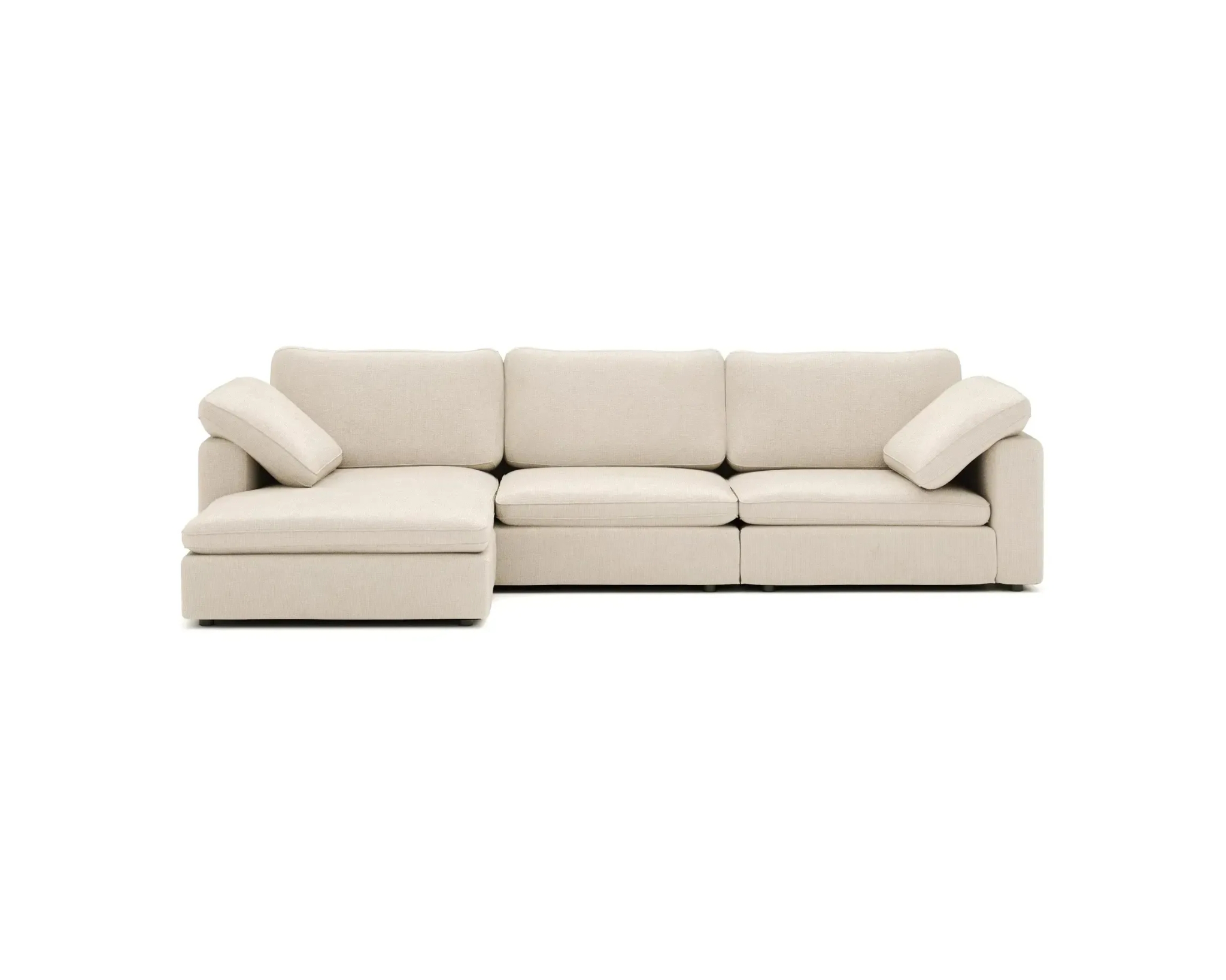 Visby 4-sits soffa med divan beige